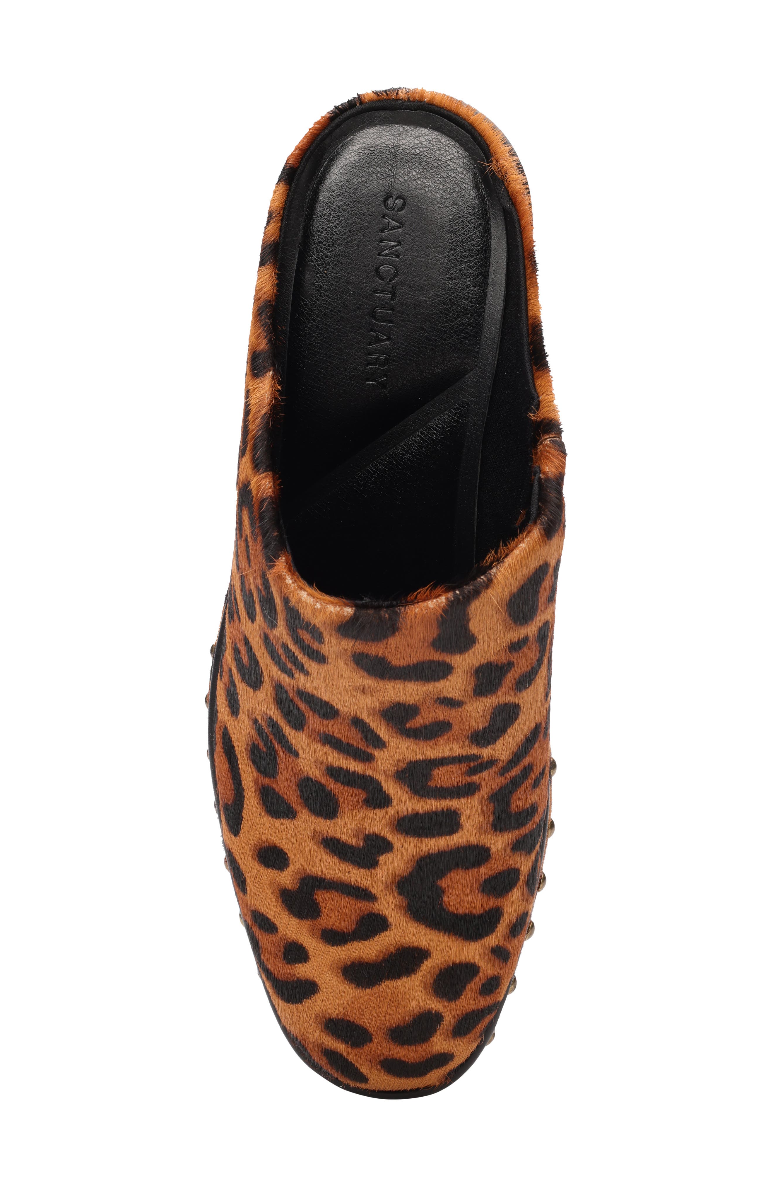 Sanctuary Emersyn Genuine Calf Hair Clog, Alternate, color, Bistro-Black