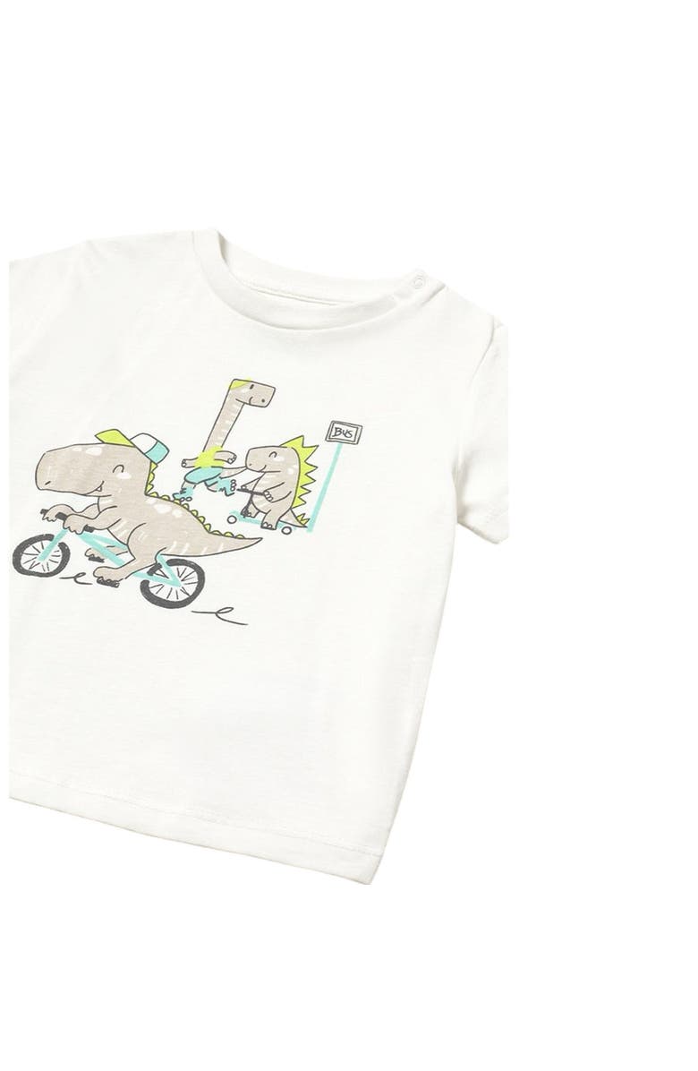 Mayoral Dinosaur Bike T-Shirt, Alternate, color, Cream