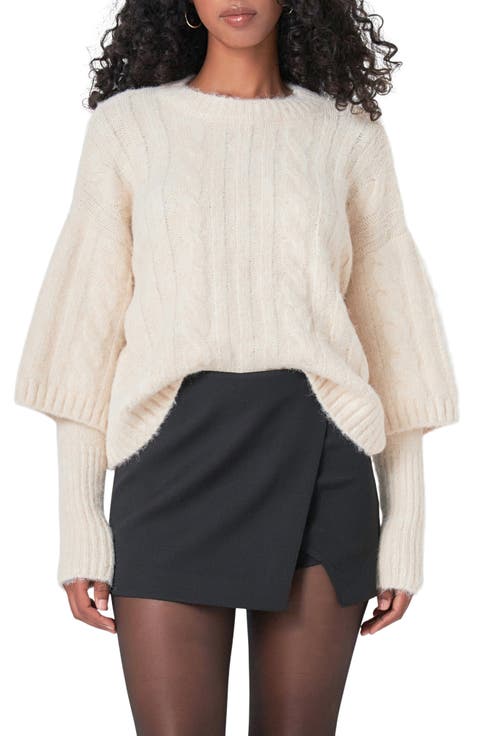 Twofer Cable Layered Sweater