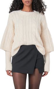 Endless Rose Twofer Cable Layered Sweater