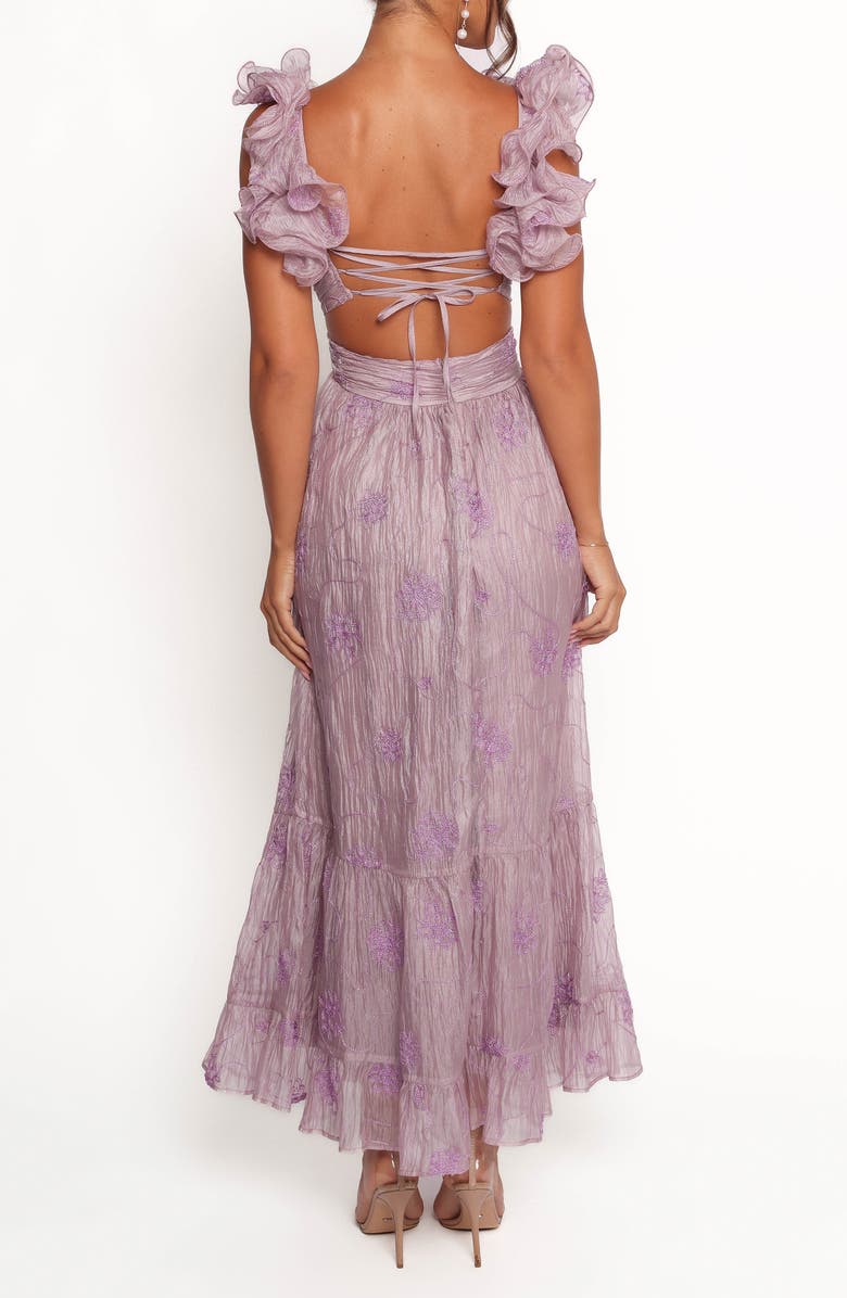 Niamh Pleated Cutout Satin Midi Dress
