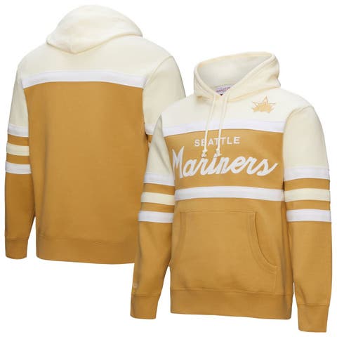Men's Mitchell & Ness Tan/Cream Seattle Mariners Head Coach Pullover Hoodie