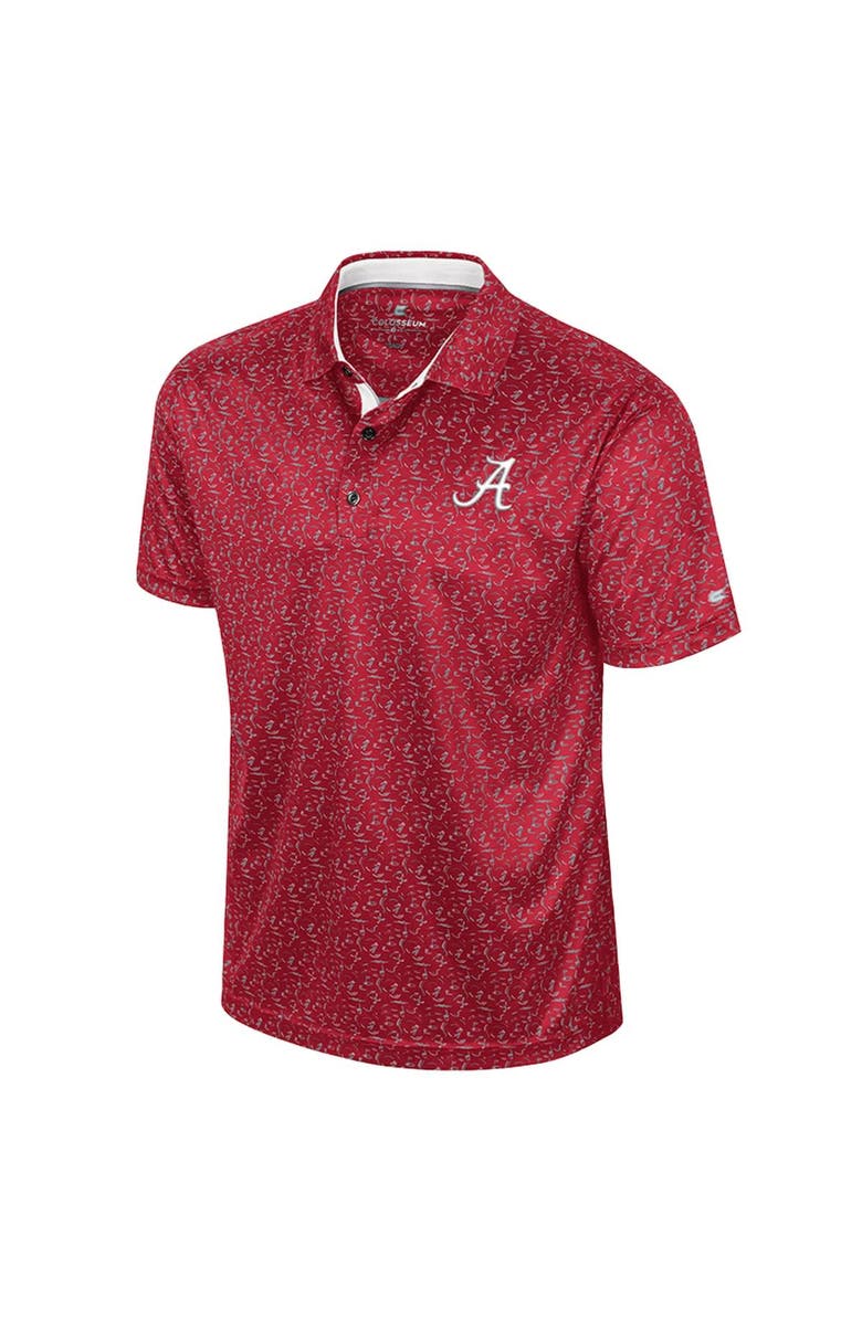 COLOSSEUM Men's Colosseum Crimson Alabama Crimson Tide Sublimated Golf Polo, Alternate, color, 