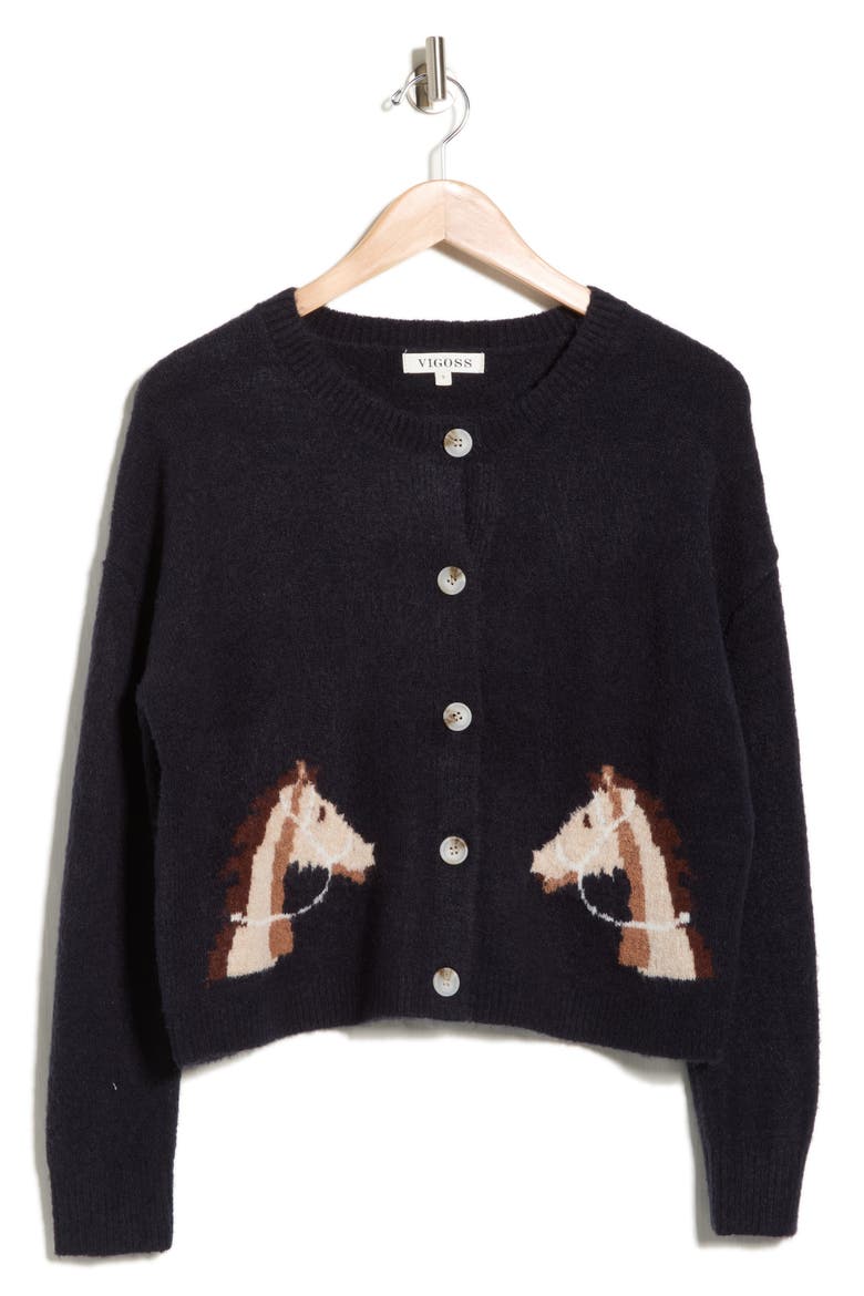 Vigoss Horse Jacquard Cardigan (Women) | Nordstromrack