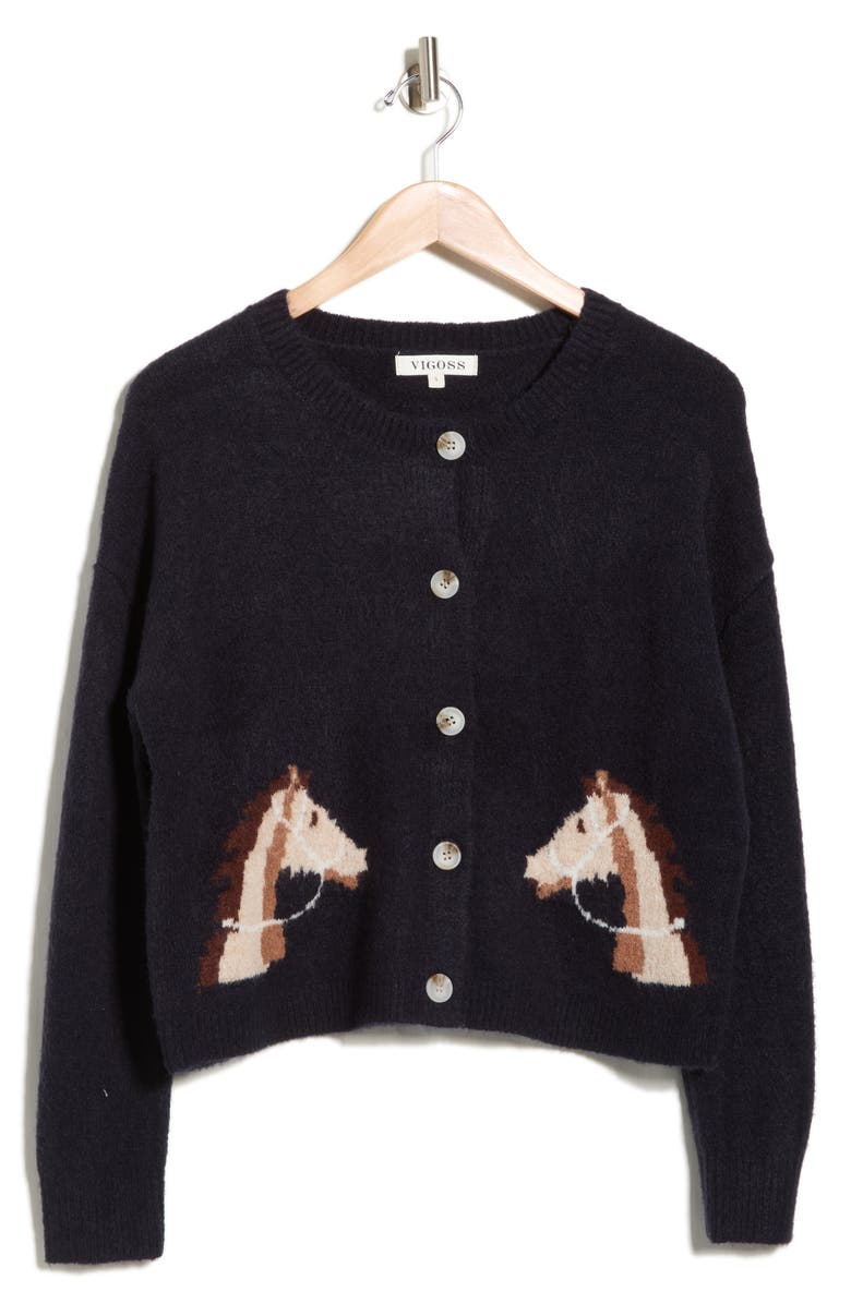 Horse Jacquard Cardigan