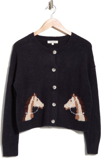 Horse Jacquard Cardigan