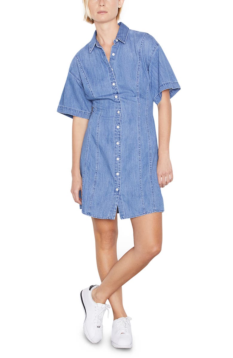 FRAME Seam Detail Denim Dress, Main, color, 