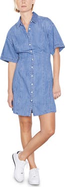 FRAME Seam Detail Denim Dress