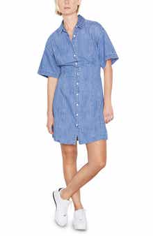 FRAME Seam Detail Denim Dress