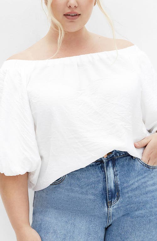 City Chic Have Off The Shoulder Top In Ivory