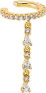 BY ADINA EDEN CZ Tennis Short Drop Ear Cuff