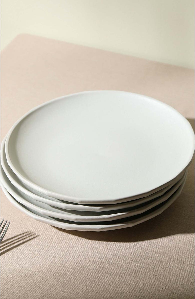 Stone Lain Rio Stoneware 4-Piece Salad Plate Set, Alternate, color, Beige