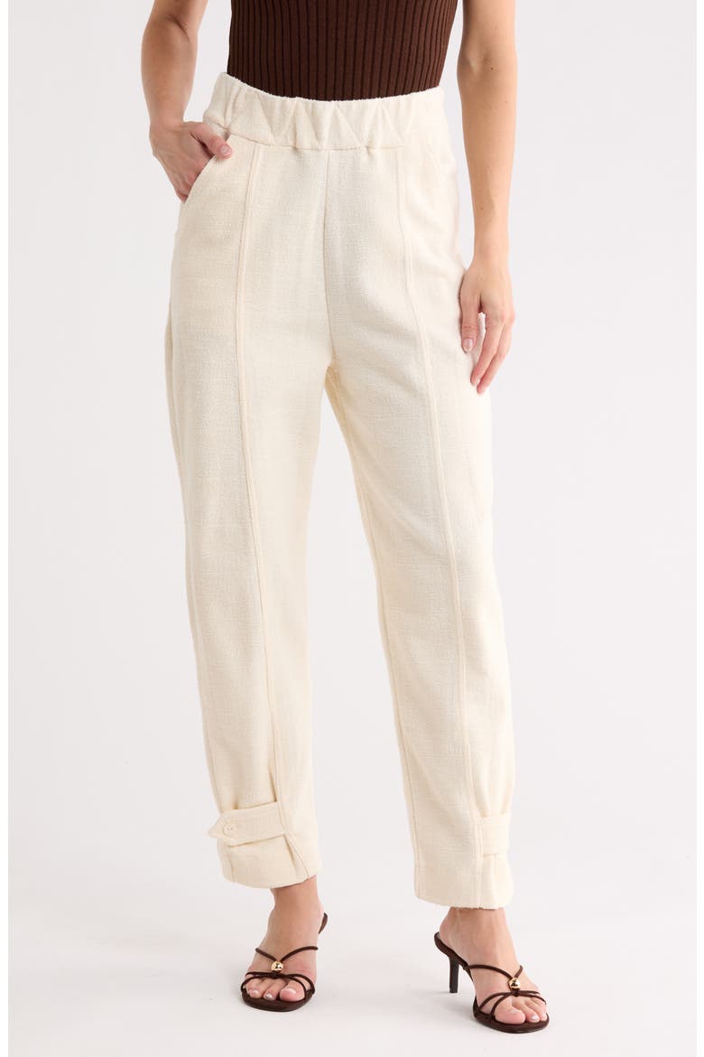 Cuffed Ankle Pants, Main, color, OFF WHITE
