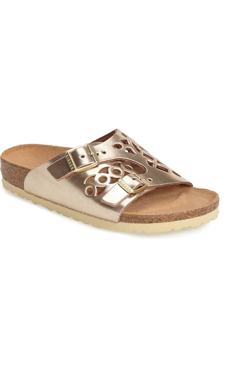 Birkenstock 'Bellary' Metallic Slide Sandal, Main, color,