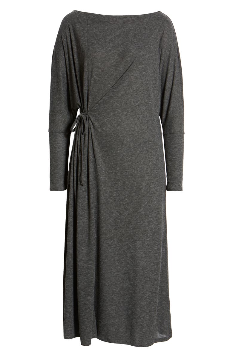 Caslon<sup>®</sup> Cozy Long Sleeve Knit Wrap Dress, Alternate, color, 