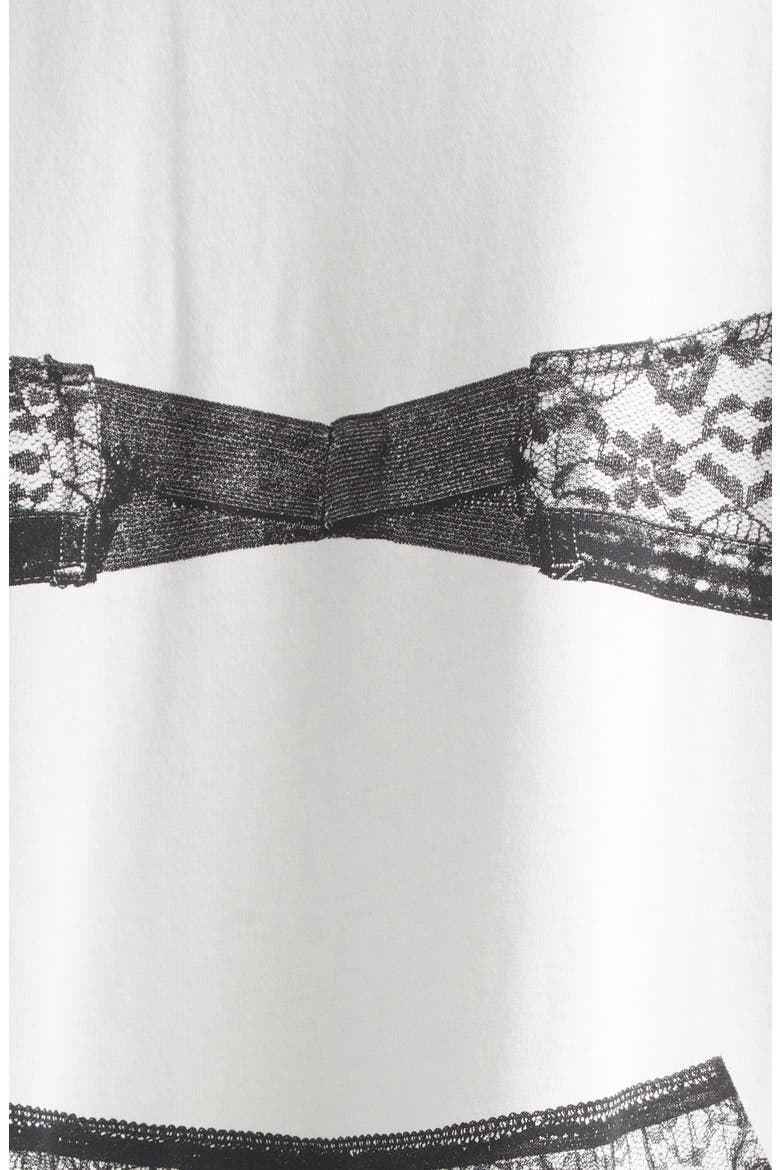Trompe l'Oeil Lingerie Oversize T-Shirt (Women) | Nordstrom