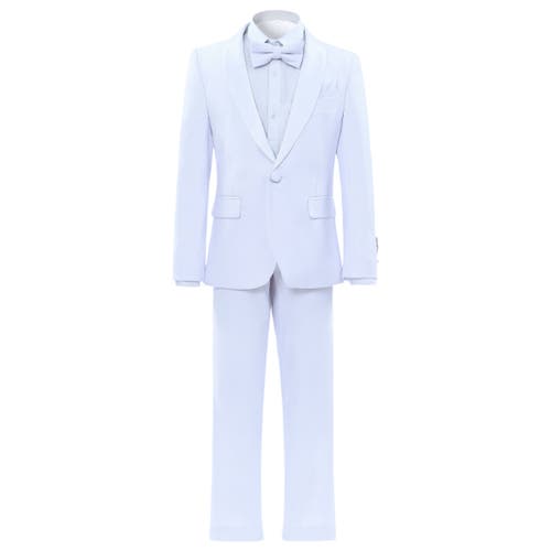 Moustache Peak-lapels Suit In White