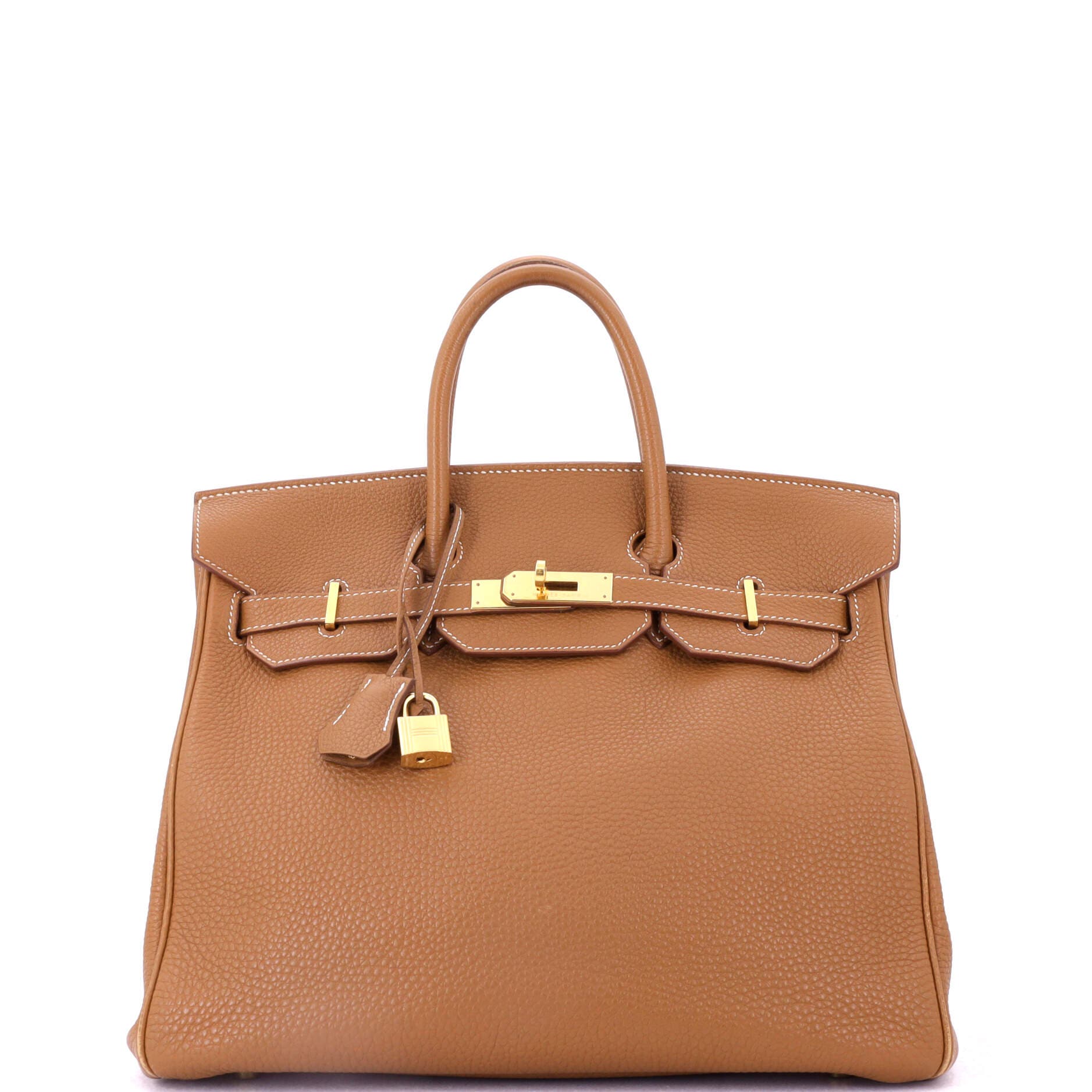 Pre-Owned Hermes Birkin Handbag Brown Togo with Gold Hardware 30, Main, color, 