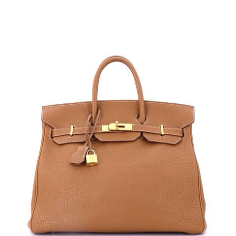 Birkin Handbag Brown Togo with Gold Hardware 30
