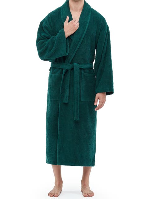 Shawl Collar Turkish Terry Cotton Bathrobe for Men