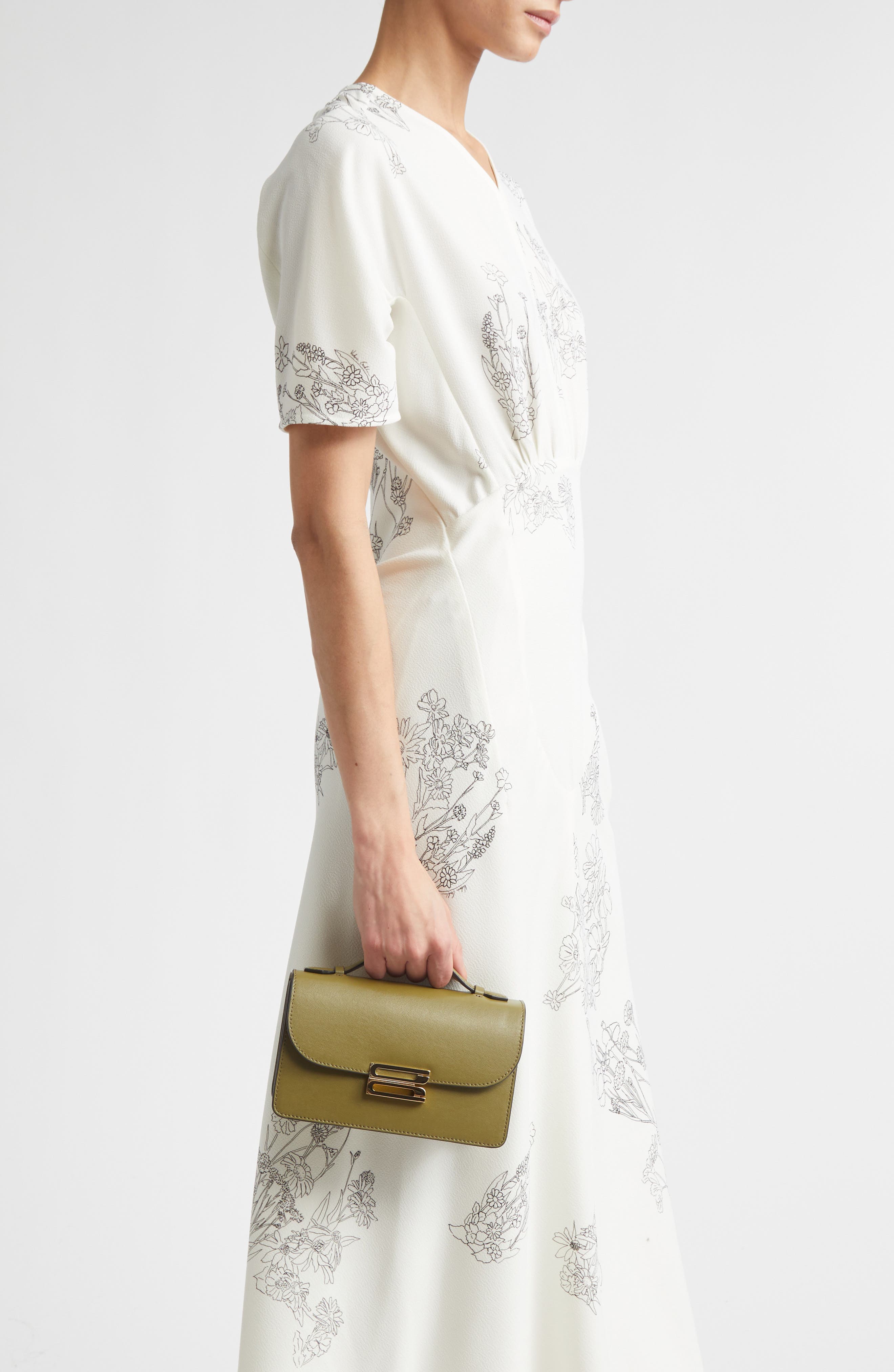 The Mini Dorian Leather Shoulder Bag, Alternate, color, CACTUS GREEN