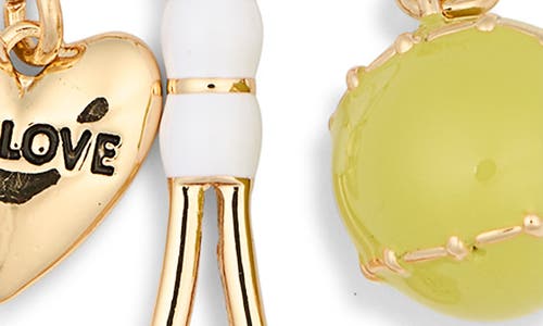 Leith Tennis Bag Charm In Gold