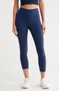 90 DEGREE BY REFLEX Lana Interlock Crossover High Rise Leggings