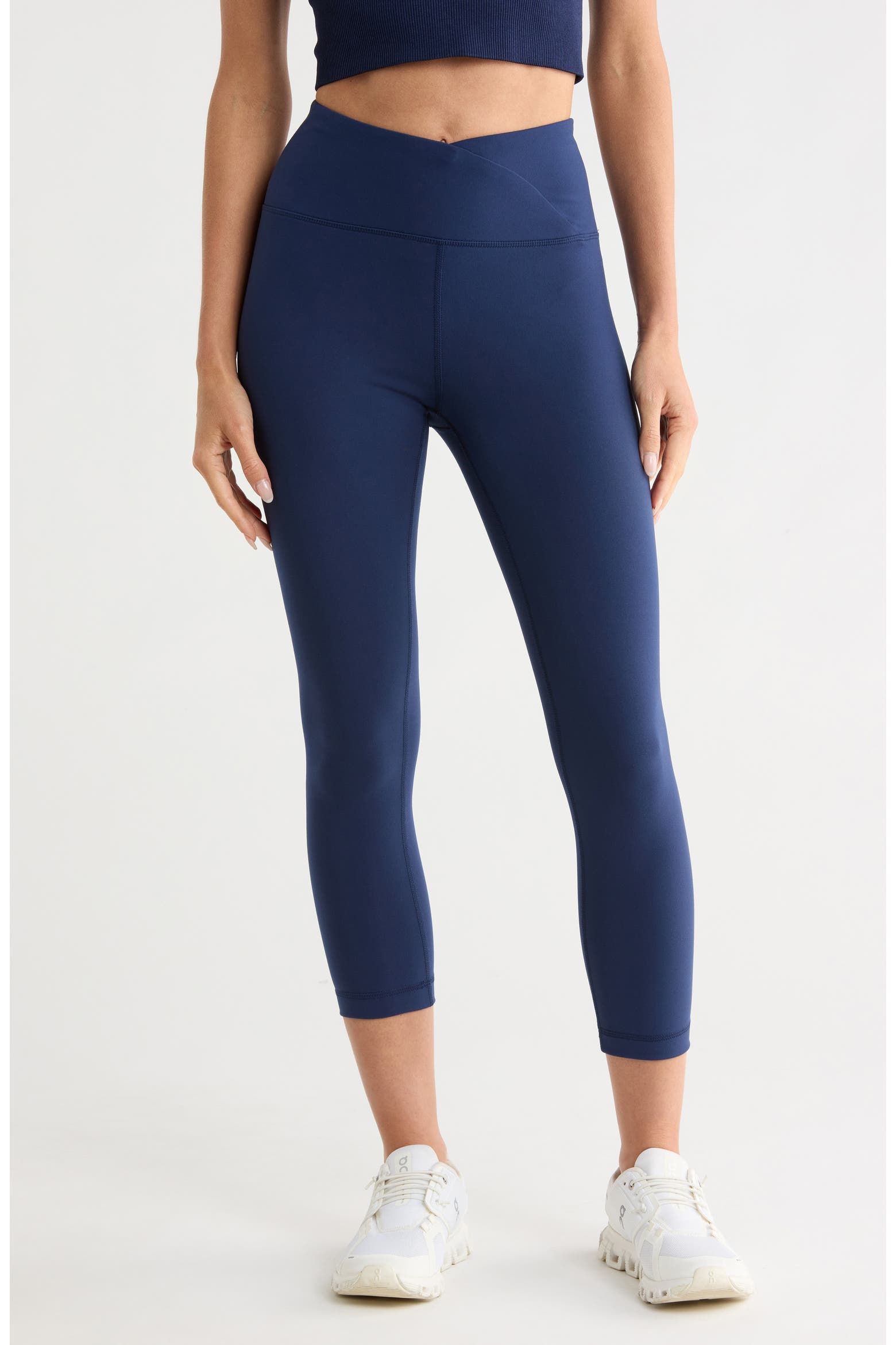 90 DEGREE BY REFLEX Lana Interlock Crossover High Rise Leggings (Women ...