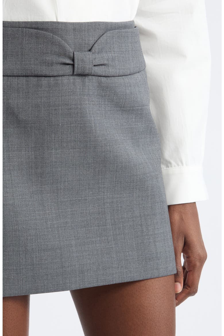 Bow Low Rise Miniskirt, Alternate, color, GREY