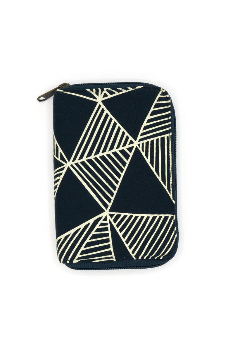 Fair Anita Zip Jewelry Travel Organizer - Geometric Navy, Main, color, Navy
