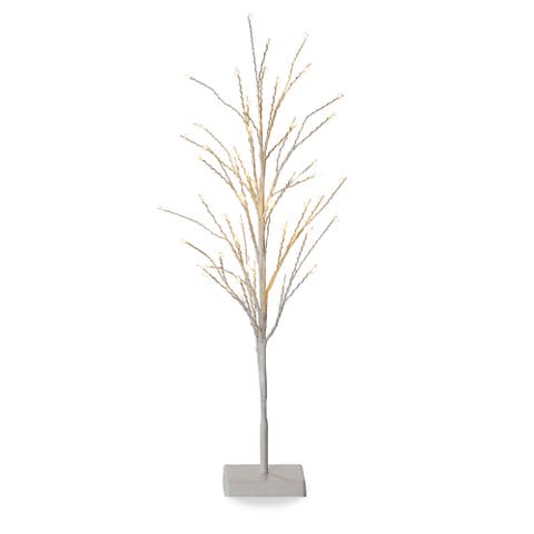 Glint LED Tall White Artificial Christmas Tree Indoor Decor