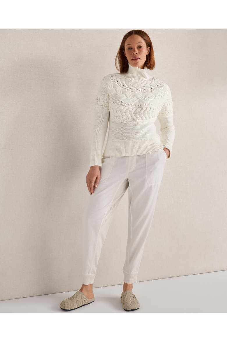 The Effortless Twill Jogger in Organic Cotton, Main, color, Garment Dye White Oak