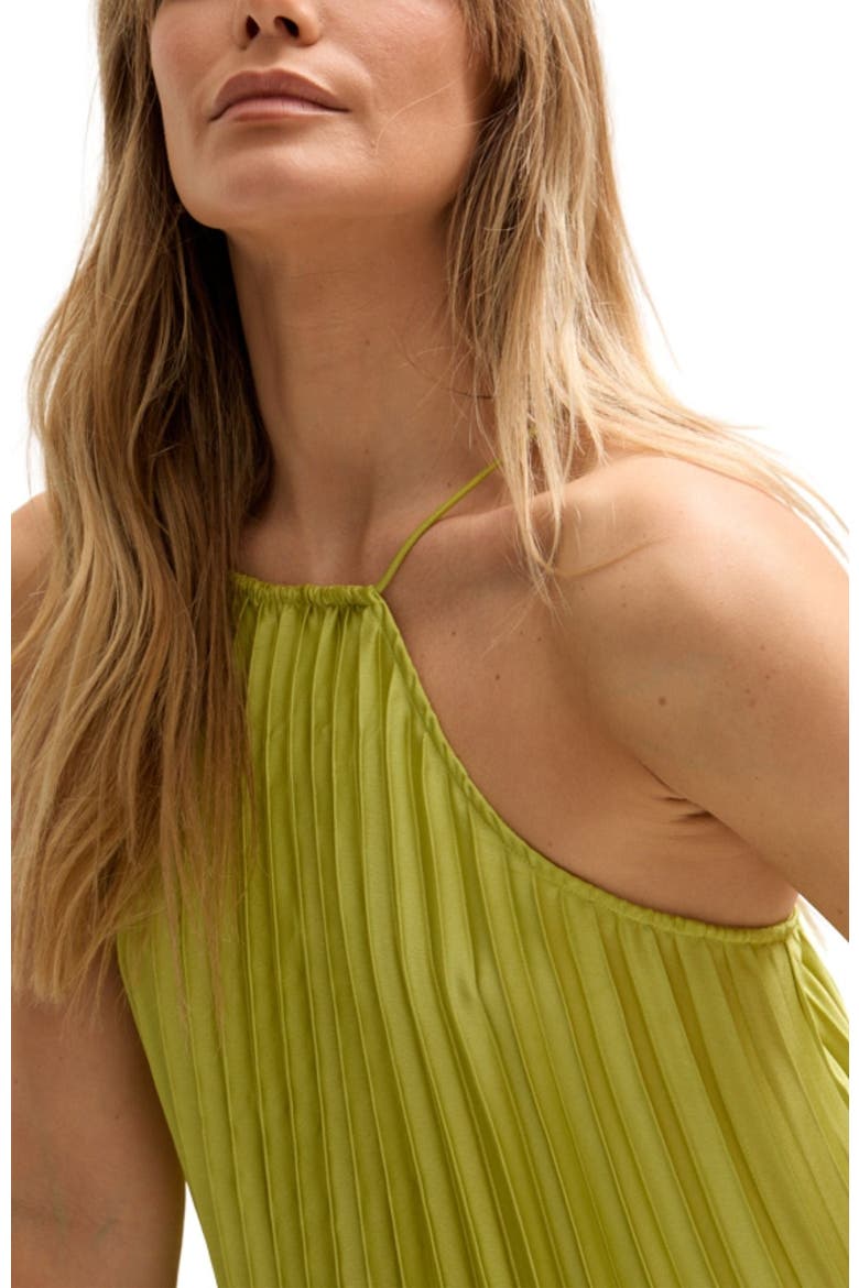 Philomena Halter Neck Pleated Maxi Dress, Alternate, color, Green