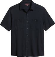 Johnston & Murphy Riley Knit Short Sleeve Button-Up Shirt