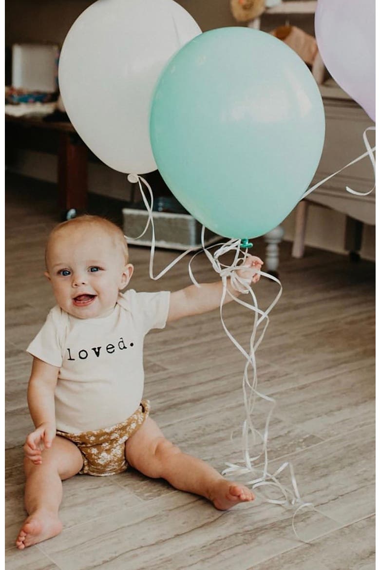 2 Pack Auntie Is My Bestie + Loved. Organic Cotton Baby Bodysuits, Alternate, color, Natural