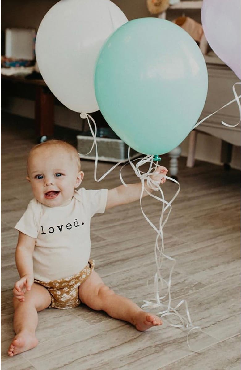 Tenth & Pine 2 Pack Auntie Is My Bestie + Loved. Organic Cotton Baby Bodysuits, Alternate, color, Natural