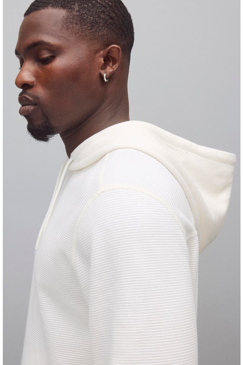 Lightweight Waffle Stitch Hoodie, Alternate, color, CHAMPIONSHIP WHITE