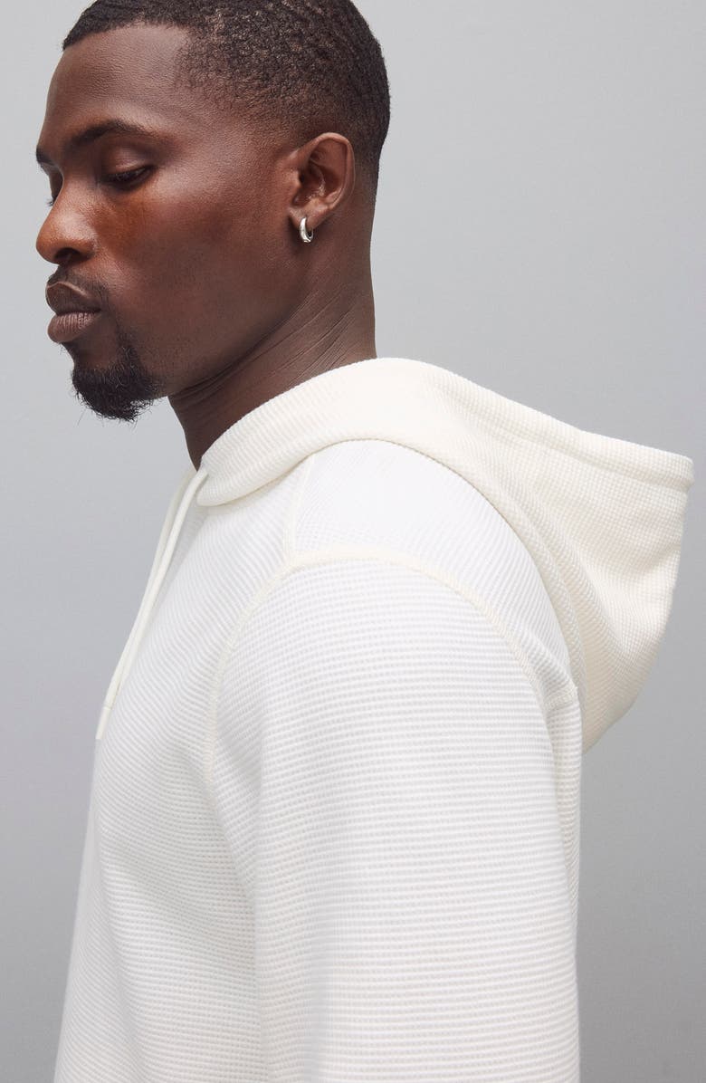 Reigning Champ Lightweight Waffle Stitch Hoodie, Alternate, color, Championship White