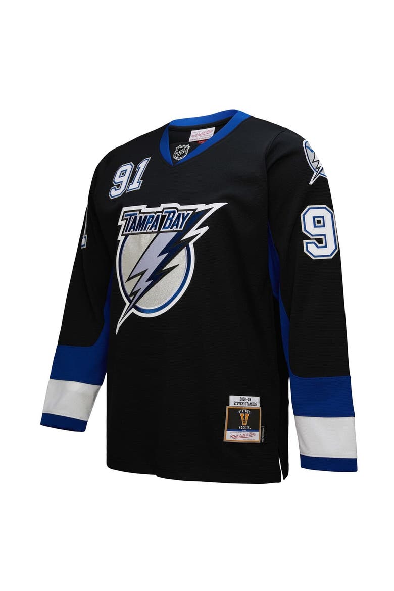 Men's Mitchell & Ness Steven Stamkos Black Tampa Bay Lightning 2008-09 Power Play Jersey, Alternate, color, Black