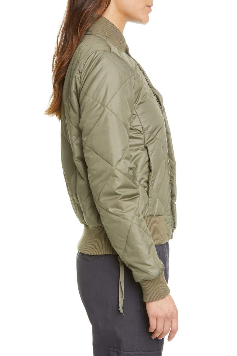 Neil Quilted Bomber Jacket, Alternate, color, OLIVE