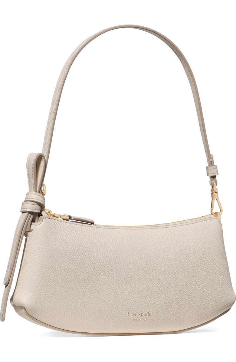 Kate Spade New York loop pebble leather shoulder bag, Alternate, color, Cashew Milk