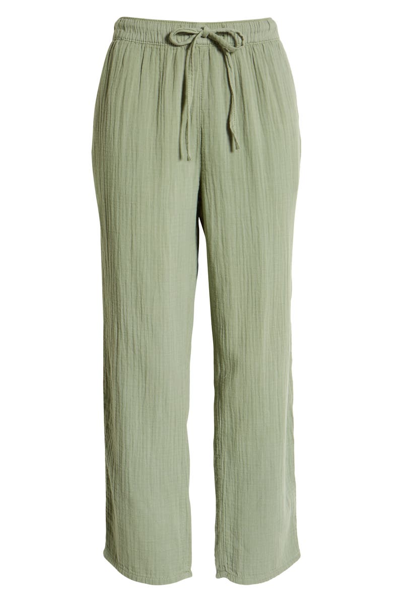 Caslon<sup>®</sup> Textured Cotton Pull-On Pants, Main, color, 