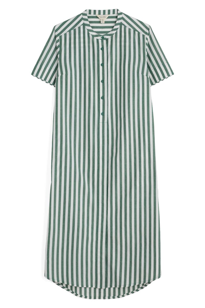 Harbour Movement Organic Cotton Shirtdress, Alternate, color, MINI SCALLION DARK FORAGE