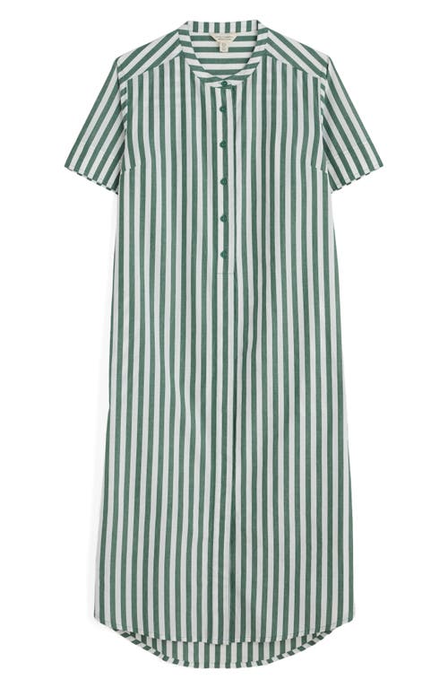 Seasalt Cornwall Harbour Movement Organic Cotton Shirtdress In Mini Scallion Dark Forage