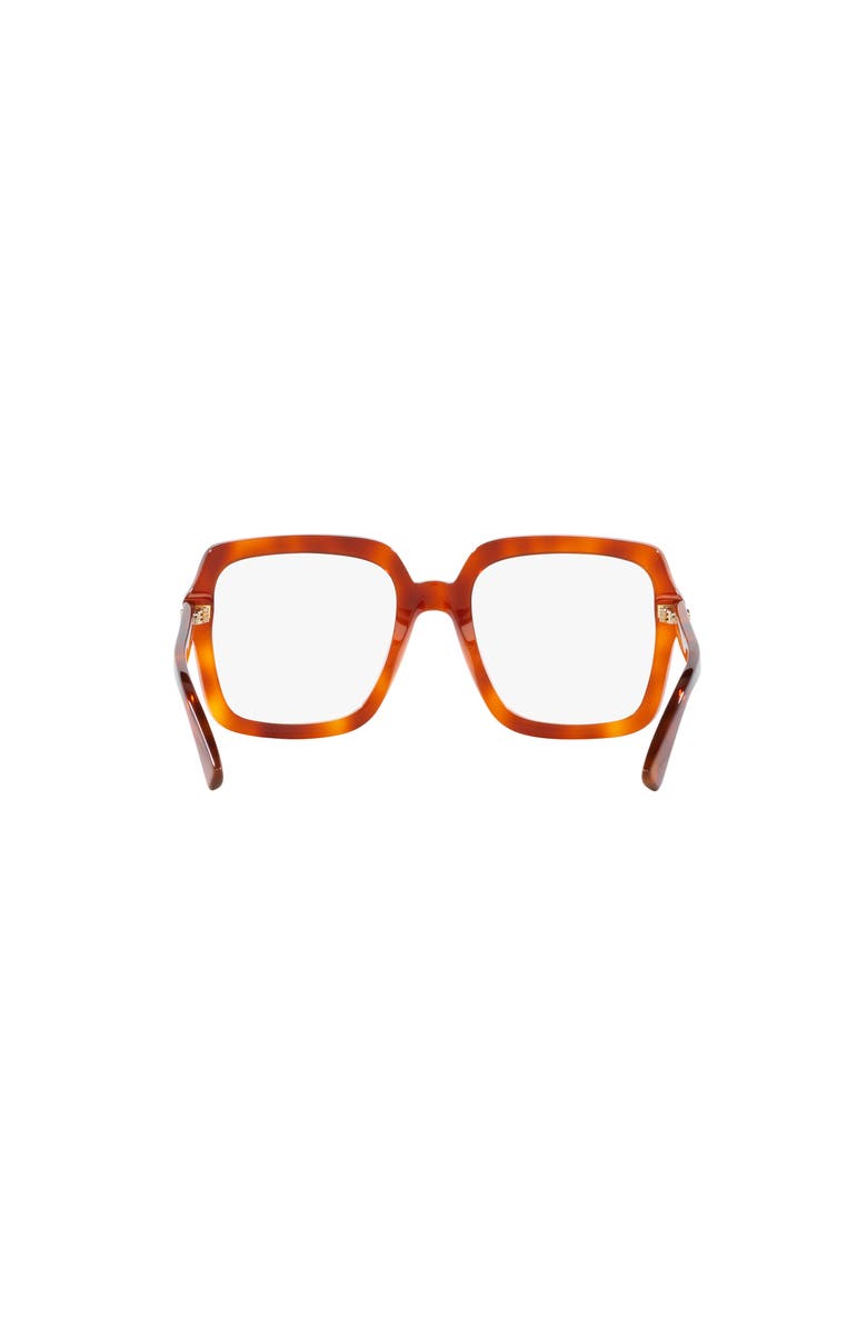 Gucci 55mm Rectangle optical glasses, Alternate, color, Tortoise