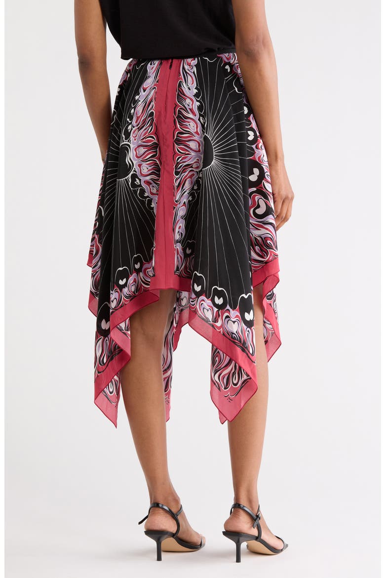 Handkerchief Silk Skirt, Alternate, color, BLACK