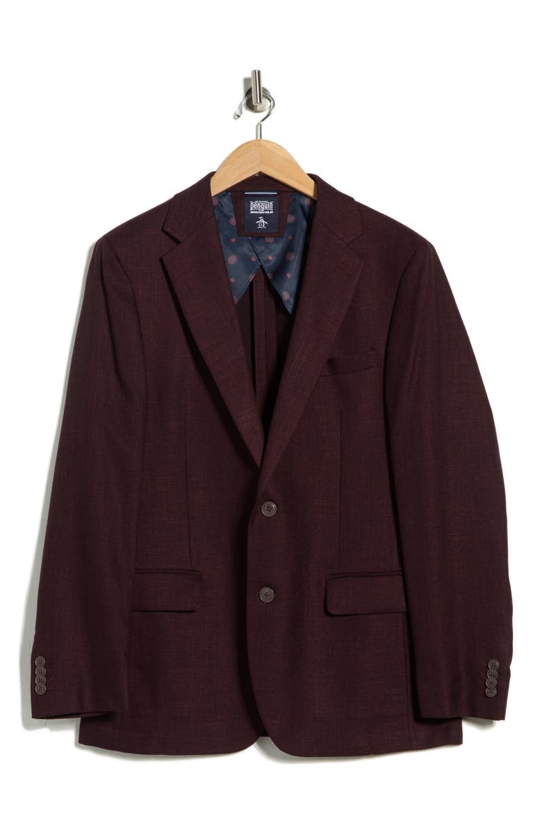 Two-Button Sport Coat, Alternate, color, BORDEAUX