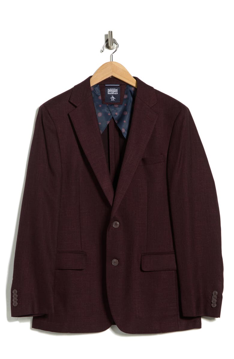 Original Penguin Two-Button Sport Coat, Alternate, color, Bordeaux