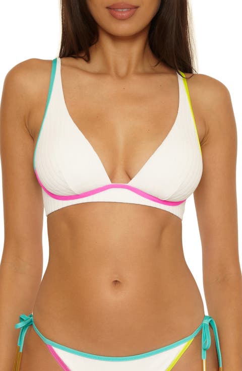 Maori Contrast Trim Wireless Swim Top