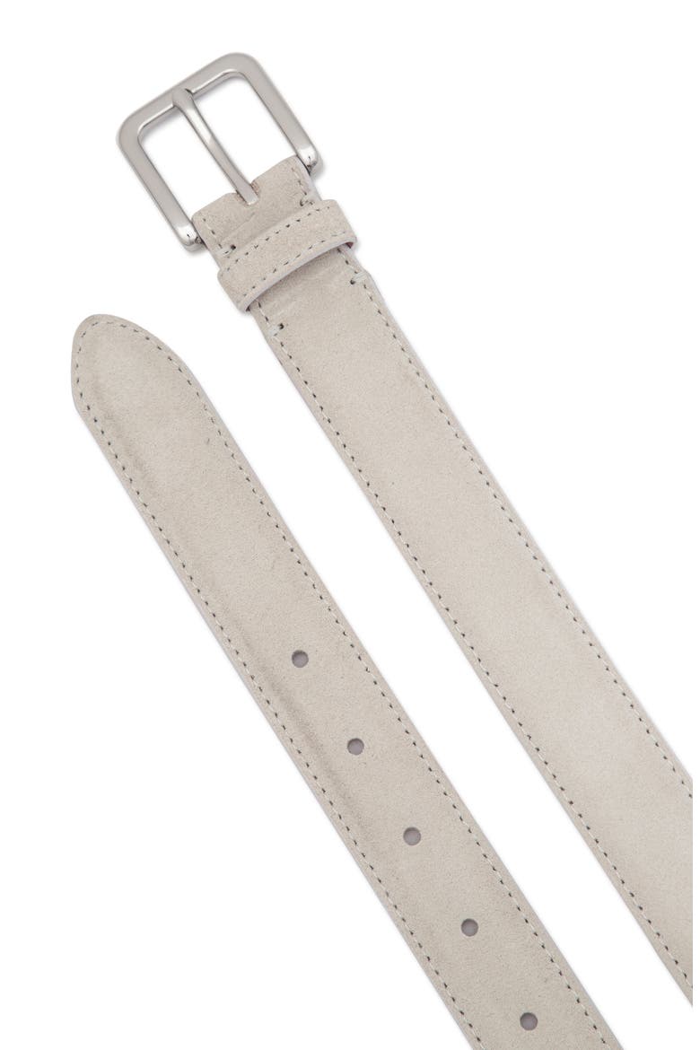 Stitched Suede Belt, Alternate, color, HORCHATA